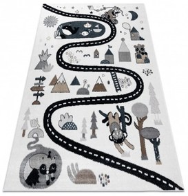 Detský kusový koberec Cesta z mesta krémovo biely 120x170cm