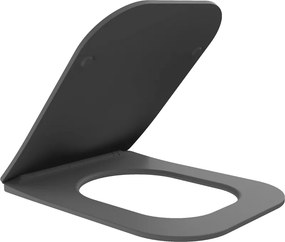 Mexen Teo, toaletné WC sedadlo s pomalým zatváraním, SLIM, duroplast, tmavá šedá matná, 39840071