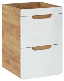Umývadlová skrinka Aruba 823 2S dub craft zlatý/biely lesk
