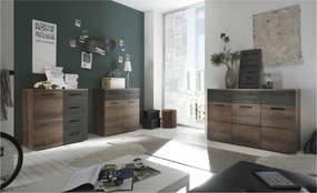 Sconto Komoda MANGO dub tmavý/dub čierny