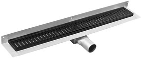 Gelco Gelco, MANUS BLACK nerezový sprchový kanálik s roštom ONDA, k stene, 650x112x55 mm, GMO22B