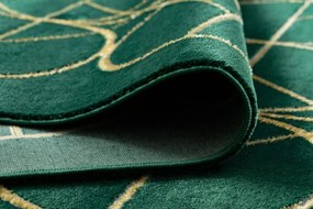 Koberec EMERALD exkluzívny 1010 glamour, styl kruhy fľaľkovo zelený / zlatý