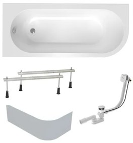 Asymetrická vaňa Laguna Rajka 170x72,5 cm akrylát ľavá SIKOVRAJ170LAPNP, 1 ks