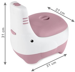 Interaktívny nočník so zvukom splachovania Kidwell FINO Pink