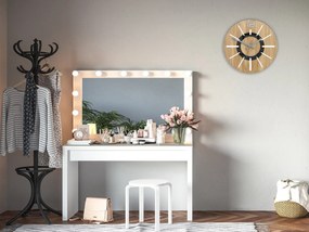Dřevěné nástěnné hodiny Nordic 33 cm dub přírodní/bílé