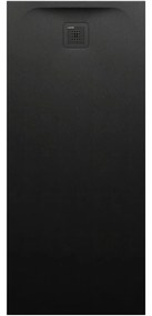 LAUFEN Pro obdĺžniková sprchová vanička z materiálu Marbond, odtok na kratšej strane, 1600 x 700 x 42 mm, čierna matná, H2139540800001