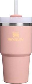 Broskyňová termoska so slamkou z nehrdzavejúcej ocele 600 ml Quencher H2.O FlowState™ Tumble Peach Rose – Stanley