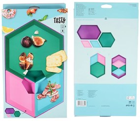 Servírovacia sada na tapas URBAN OASIS 4 ks farebná
