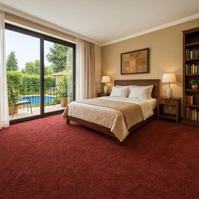 Tapibel, Koberec metráž Supersoft 110 červený, šíře 4m, červená, ab (mriežka), detská izba