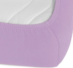 Jersey napínacie prestieradlo JR-012 Levanduľové 160 x 200 - výška 20 cm