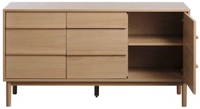 Dizajnová komoda Zayleigh 140 cm vzor dub