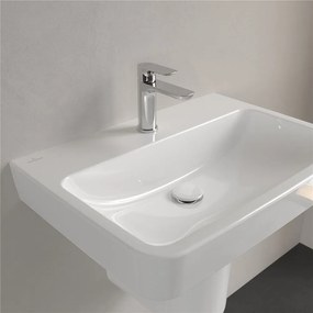 VILLEROY &amp; BOCH O.novo závesné umývadlo s otvorom, bez prepadu, 650 x 460 mm, biela alpská, s povrchom CeramicPlus, 4A4166R1