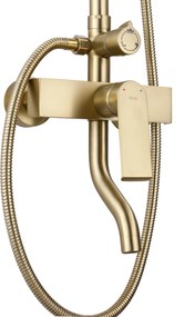 Rea Hass, sprchová zostava s vaňovou batériou, zlatá matná, REA-B9972