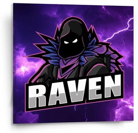 Sablio Obraz FORTNITE RAVEN Fialová búrka - 110x110 cm