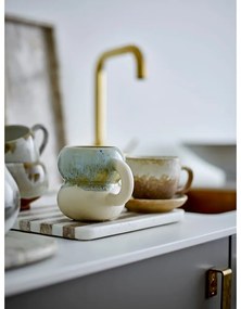 Modré/krémové hrnčeky v súprave 4 ks z kameniny 400 ml Luna – Bloomingville