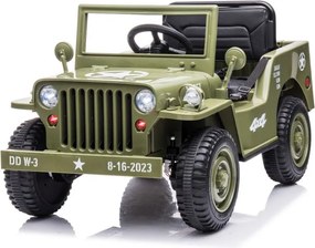 LEAN CARS JH-103 Olivovozelené auto na batérie 4x4