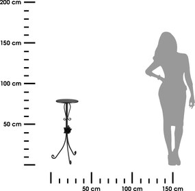 STOJAN NA KVETINÁČ BROSE 75X35 CM ČIERNA