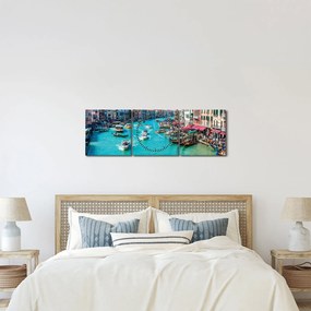 Obraz - Canal Grande, Benátky, Taliansko (s hodinami) (90x30 cm)
