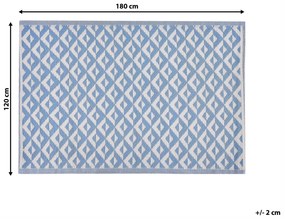 Vonkajší koberec 120 x 180 cm modrý BIHAR Beliani