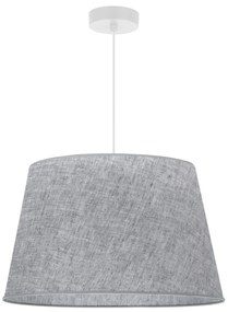 Závesné svietidlo Len1, 1x šedé textilné tienidlo, (fi 44 cm), w