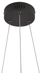 Dizajnové závesné svietidlo čierne okrúhle s 3-stupňovým stmievaním - Krisscross