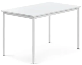 Stôl BORÅS, 1200x800x760 mm, laminát - biela, biela