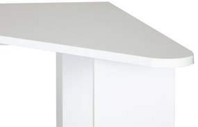 ModernHome Biely rohový písací stôl