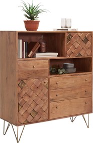 XXXLutz KOMODA, akácia, farba akácie, bronzová, 110/126/40 cm Ambia Home - Komody - 001944001113