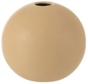 Krémová guľatá keramická váza Beige M - 18 * 18 * 18 cm