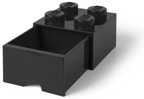 Čierny úložný box štvorec LEGO®
