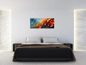 Obraz - Abstraktná maľba kvetov III. (120x50 cm)