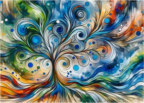 Obraz – Farebný energetický strom (70x50 cm)