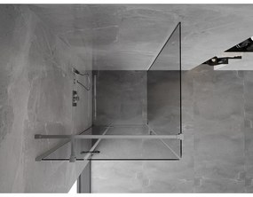 Mexen Mist H T, sprchový kút s výklopnými dverami ľavý 70 x 70 cm, číre sklo, chrómová, 8A5T-070-070-01-00-L