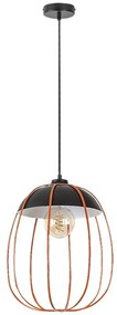 Rabalux 72034 - Luster na lanku SVENS 1xE27/60W/230V čierna/oranžová