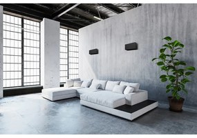 Čierne nástenné svietidlo Sollux Geo Maxi