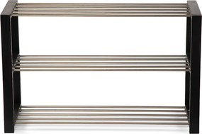 Noela Oceľový botník čierny NEX 3 poschodia