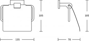 Mexen príslušenstvo, ZOJA držiak na wc papier, chrómová, 7019133-00