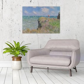 Obraz - Claude Monet, Cliff Walk at Pourville, reprodukcia (70x50 cm)