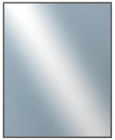 DANTIK - Zrkadlo v rámu, rozmer s rámom 80x100 cm z lišty Hliník grafit drásaná (7269224)