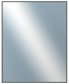 DANTIK - Zrkadlo v rámu, rozmer s rámom 80x100 cm z lišty Hliník grafit drásaná (7269224)