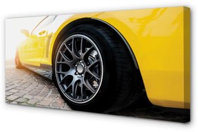 Obraz canvas žlté auto 125x50 cm