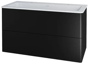 Mereo Mereo, Siena, kúpeľňová skrinka s umývadlom z liateho mramoru 101 cm, pre 2 batérie, MER-CN442M2