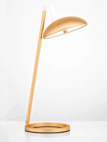 Dizajnová stolová lampa Flute zlatá