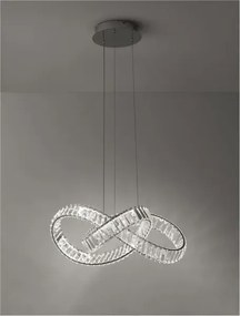 Krištáľový luster Conceto B 60 Chrome