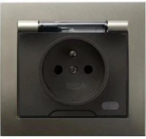 Zásuvka s krytom proti vode Z/U IP44 GPH-1WZ/45/d