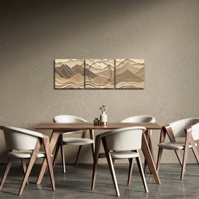 Obraz - 3D línia hôr (s hodinami) (90x30 cm)