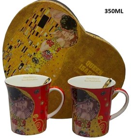 Set 2 ks hrnčekov 350 ml Gustav Klimt  The Kiss, Queen Isabell, 22706 ()