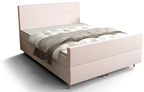 Manželská posteľ  Boxspring 140 cm Flu plus (svetloružová) (s matracom a úložným priestorom). Akcia -19%. Vlastná spoľahlivá doprava až k Vám domov. 1046575
