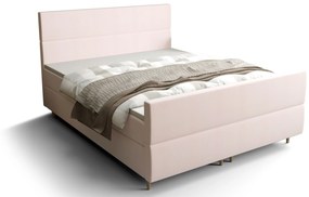 Manželská posteľ  Boxspring 140 cm Flu plus (svetloružová) (s matracom a úložným priestorom). Vlastná spoľahlivá doprava až k Vám domov. 1046575
