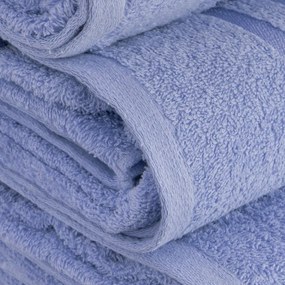 Modrý froté bavlnený uterák 30x50 cm Simple – Casa Selección